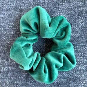 Velvet Green Scrunchie
